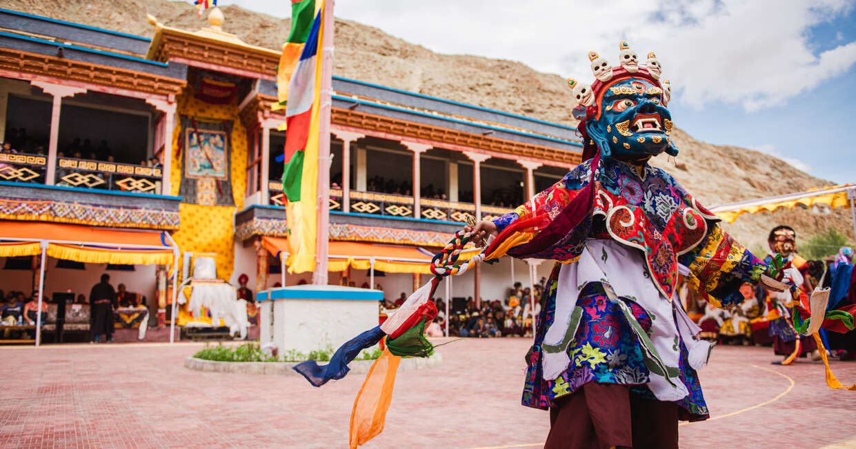 Cham Dances during the Tak Thok festival at Tak Thok Monastery in Ladakh, India
